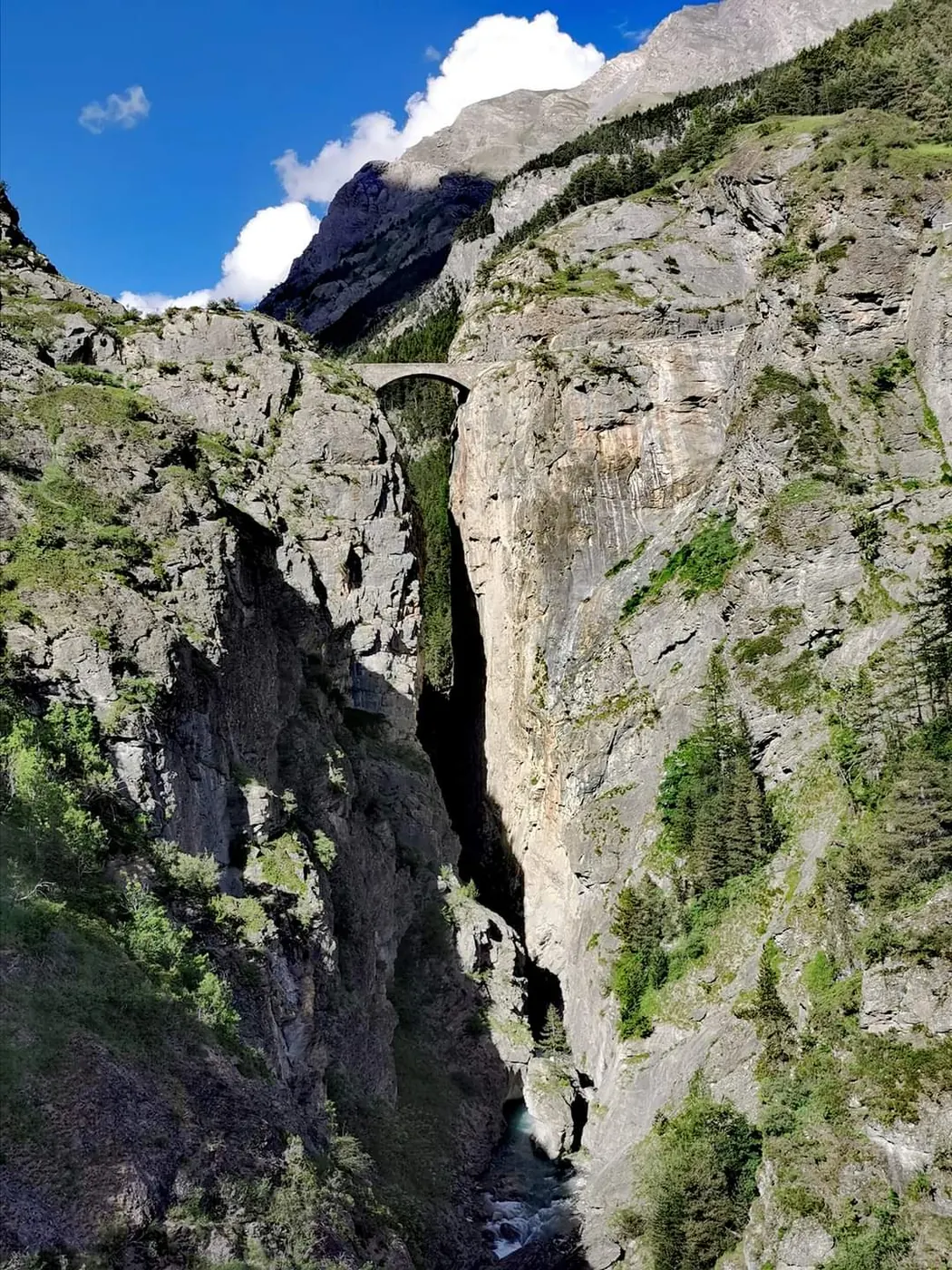 Le pont du Châtelet au-dessus de l'Ubaye